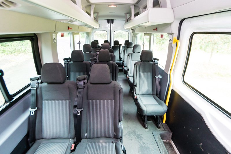 Minibus interior for group tours